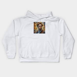 Portrait of Robert Pattinson Kids Hoodie